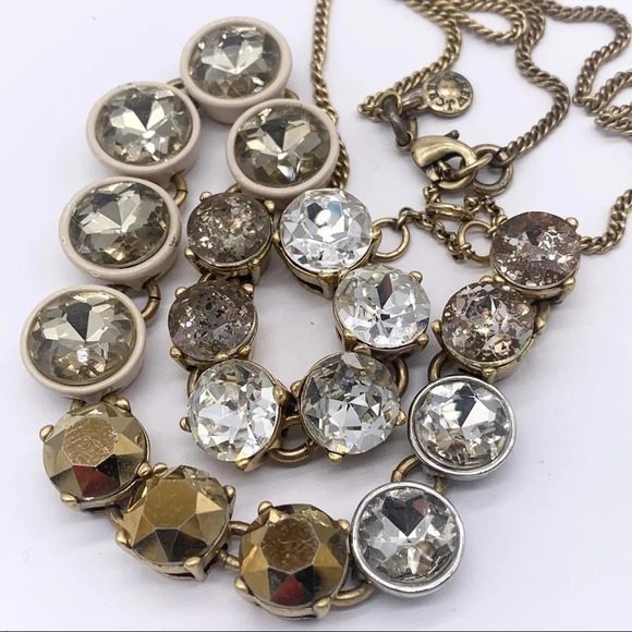 J. Crew Mixed Brulee Jeweled Necklace - Picture 2 of 5